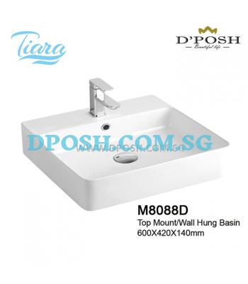 Tiara-M8088D-Counter Top/Wall Mounted  Ceramic Basin