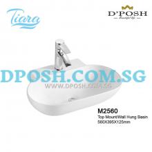 Tiara-M2560-Counter Top/Wall Mounted  Ceramic Basin