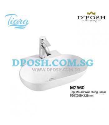 Tiara-M2560-Counter Top/Wall Mounted  Ceramic Basin