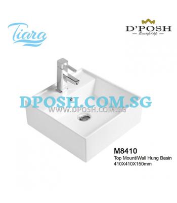 Tiara-M8410-Counter Top/Wall Mounted  Ceramic Basin