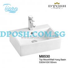 Tiara-M8530-Counter Top/Wall Mounted  Ceramic Basin