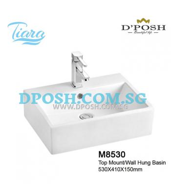 Tiara-M8530-Counter Top/Wall Mounted  Ceramic Basin