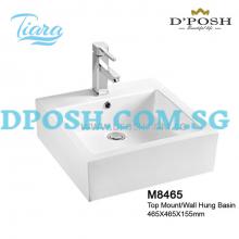 Tiara-M8465-Counter Top/Wall Mounted  Ceramic Basin