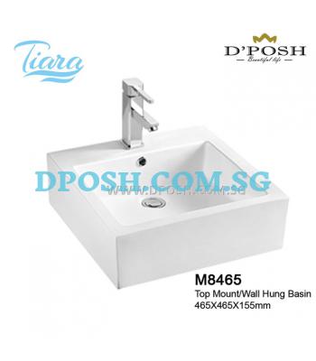 Tiara-M8465-Counter Top/Wall Mounted  Ceramic Basin