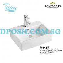 Tiara-M8455-Counter Top/Wall Mounted  Ceramic Basin