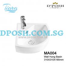 Tiara-MA004-Wall Mounted  Ceramic Basin ( Corner )