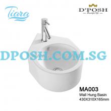 Tiara-MA003-Wall Mounted  Ceramic Basin ( Corner )