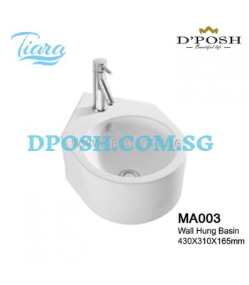 Tiara-MA003-Wall Mounted  Ceramic Basin ( Corner )