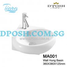 Tiara-MA001-Wall Mounted  Ceramic Basin ( Corner )