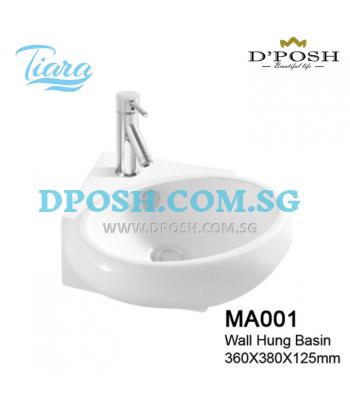 Tiara-MA001-Wall Mounted  Ceramic Basin ( Corner )