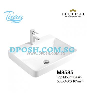Tiara-M8585-Counter Top/Wall Mounted  Ceramic Basin