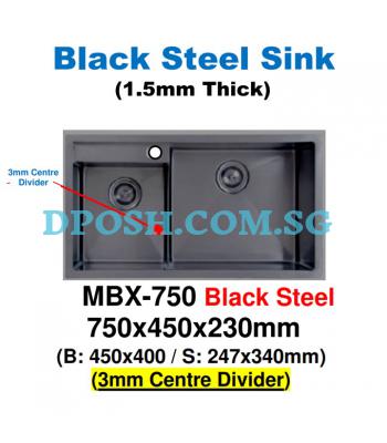 Monic-MBX-750-1.5mm Handmade Stainless Steel Undermount Kitchen Sink