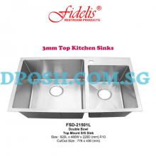 Fidelis-FSD-21501L-Stainless Steel Insert Kitchen Sink 