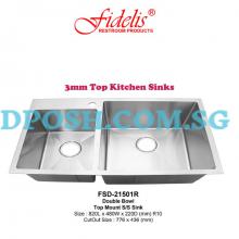 Fidelis-FSD-21501R-Stainless Steel Insert Kitchen Sink 
