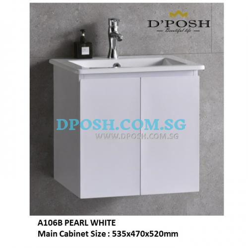 Baron A106b Stainless Steel Basin Cabinet Pearl White