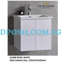 Baron-A106B-Stainless Steel Basin Cabinet  ( PEARL  WHITE )