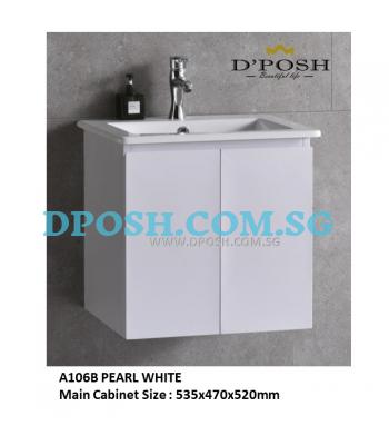 Baron-A106B-Stainless Steel Basin Cabinet  ( PEARL  WHITE )