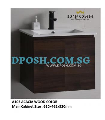 Baron-A103-Stainless Steel Basin Cabinet  ( ACACIA WOOD COLOR )