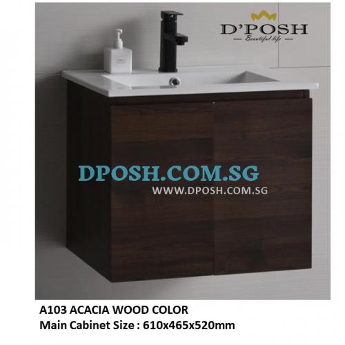 Baron A103 Stainless Steel Basin Cabinet Acacia Wood Color Baron A103 Stainless Steel Basin, Wood Bathroom Vanities Under 500