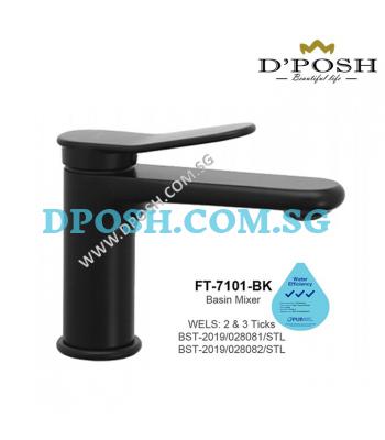 Fidelis FT-7101BK-Basin Mixer Tap ( Matt Black )