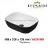 Baron-A426-WB-( White/Black ) Counter Top Ceramic Basin