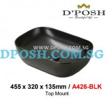 Baron-A426-BLK-( Matt Black ) Counter Top Ceramic Basin