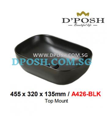 Baron-A426-BLK-( Matt Black ) Counter Top Ceramic Basin