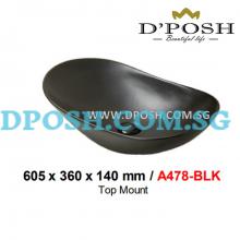 Baron-A478-BLK-( Matt Black ) Counter Top Ceramic Basin