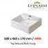 Baron-A495-WB-( White/Black )-Counter Top/Wall Mounted  Ceramic Basin