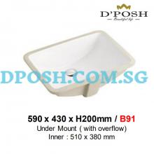 Baron-B91-Undermount Ceramic Basin