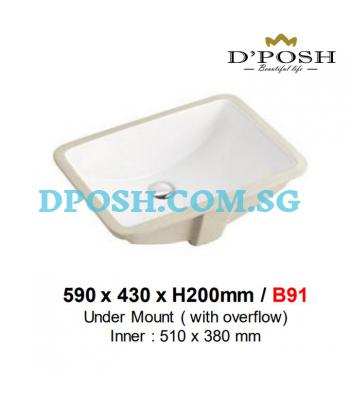 Baron-B91-Undermount Ceramic Basin