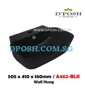 Baron-A462-BLK-( Matt Black ) Wall Mounted Ceramic Basin