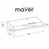 Mayer MMSL902BE 90CM Stainless Steel Slimline Hood