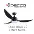 DECCO-Gold Coast 46'' ( MATT BLACK ) Ceiling Fan With Remote Control & 20W RGB