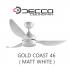 DECCO-Gold Coast 46'' ( MATT WHITE ) Ceiling Fan With Remote Control & 20W RGB