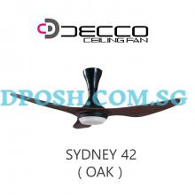 DECCO-Sydney-42'' ( OAK ) Ceiling Fan With Remote Control & 18W RGB