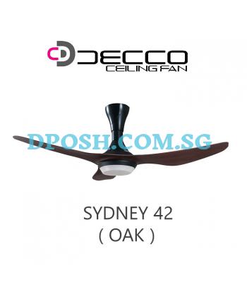 DECCO-Sydney-42'' ( OAK ) Ceiling Fan With Remote Control & 18W RGB