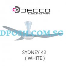 DECCO-Sydney-42'' ( WHITE ) Ceiling Fan With Remote Control & 18W RGB