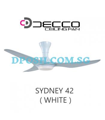 DECCO-Sydney-42'' ( WHITE ) Ceiling Fan With Remote Control & 18W RGB