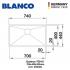 BLANCO Quatrus R15 700-IU + BLANCO MILA L-SPOUT Sink Mixer Tap