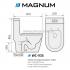 MAGNUM-WC-935 Turbo Tornado Flush One Piece Toilet Bowl