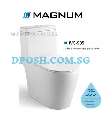 MAGNUM-WC-935 Turbo Tornado Flush One Piece Toilet Bowl