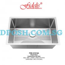 Fidelis-FSD-21214A-1.2mm Stainless Steel Undermount Kitchen Sink 