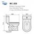 Tiara-WC-208 Two Piece Toilet Bowl