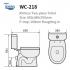 Tiara-WC-218 Two Piece Toilet Bowl