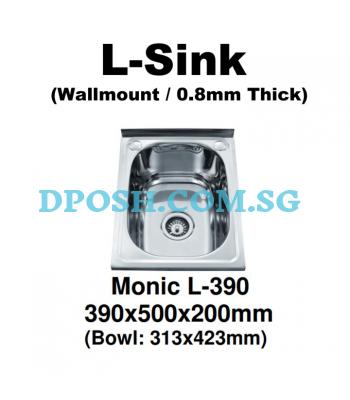 Monic-L-390-Stainless Steel Wallmount Kitchen Sink