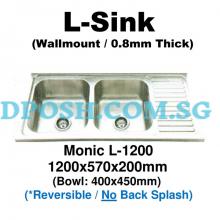 Monic-L-1200-Stainless Steel Wallmount Kitchen Sink