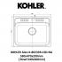 KOHLER-ALEO #580 Sink with KOHLER-ALEO Mixer Tap