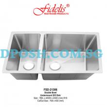 Fidelis-FSD-21306-1.2mm Stainless Steel Undermount Kitchen Sink 
