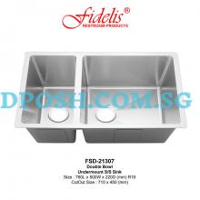 Fidelis-FSD-21307-1.2mm Stainless Steel Undermount Kitchen Sink 